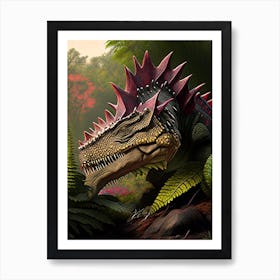 Compsosuchus Illustration Dinosaur Art Print