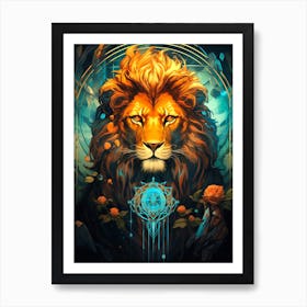 Lion Of The Night Art Print