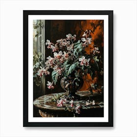 Baroque Floral Still Life Cyclamen 2 Art Print