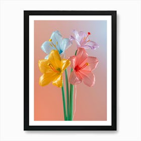 Dreamy Inflatable Flowers Amaryllis 3 Art Print