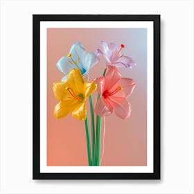 Dreamy Inflatable Flowers Amaryllis 3 Affiche