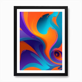 Abstract Colorful Waves Vertical Composition 42 Art Print