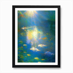 Sanke Koi Fish Monet Style Classic Painting Art Print