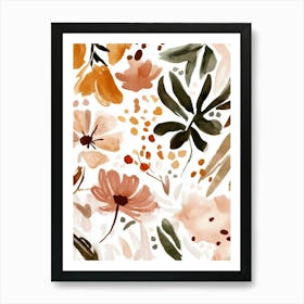 Pastel Flower Collection No 3 Art Print