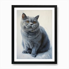British Shorthair Cat Painting 3 Art Print