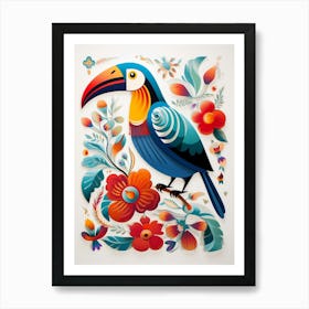 Scandinavian Bird Illustration Toucan 2 Art Print
