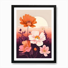 Poppies At Sunset 1 Art Print