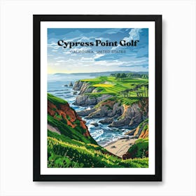 Cypress Point Pebble Beach Travel Art Art Print