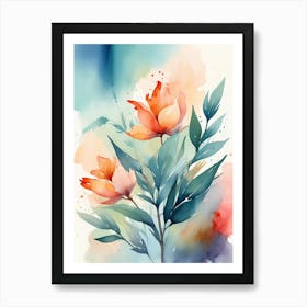 Watercolor Flowers 24 Art Print