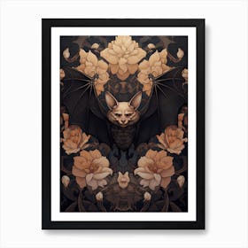 Bat Vintage Illustration 1 Art Print