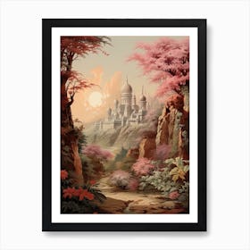 Azalea Flower Victorian Style 1 Art Print
