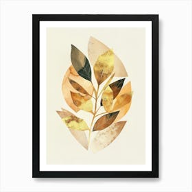 Gold Leaf Canvas Print 16 Art Print