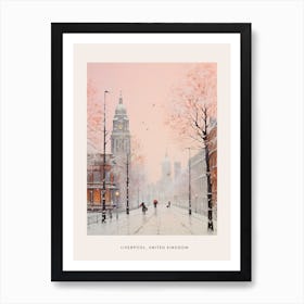 Dreamy Winter Painting Poster Liverpool United Kingdom Art Print