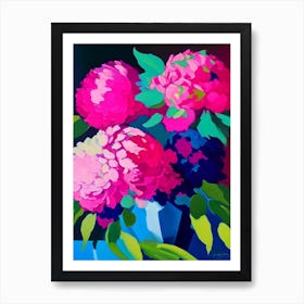 Shirley Temple Peonies Colourful 1 Painting Art Print