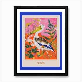 Spring Birds Poster Pelican 2 Art Print