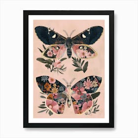 Butterfly Symphony William Morris Style 3 Art Print