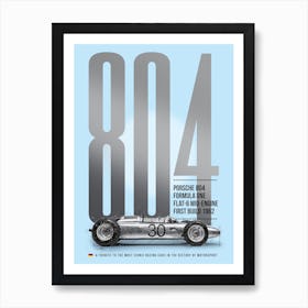 Porsche 804 F1 Tribute Art Print