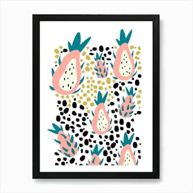 Dragon Fruit Pattern Art Print