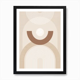 Beige Mid Century Poster No.3 Art Print