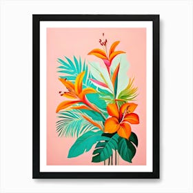 Tropical Lilies Art Print