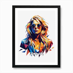 Ellie Goulding 02 Portrait Music Icon Style WPAP Pop Art Art Print