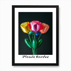 Bright Inflatable Flowers Poster Rose 1 Art Print