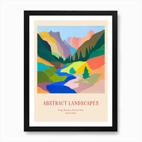 Colourful Abstract Rocky Mountain National Park Usa 8 Poster Art Print