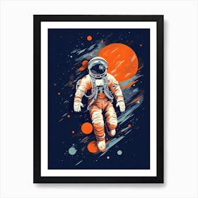 Starlit Dreams: Astronaut in Orbit Art Print