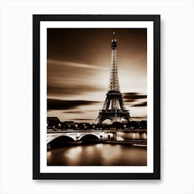 Eiffel Tower In Paris 1 Art Print