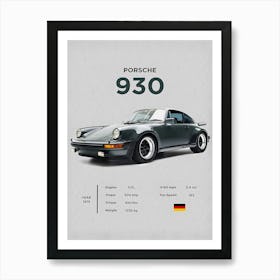 Porsche 930 Turbo 1 Art Print