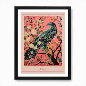 Floral Animal Painting Eagle 2 Poster Art Print