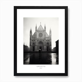 Poster Of Orvieto, Italy, Black And White Analogue Photography 4 Art Print