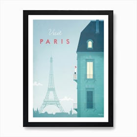 Visit Paris Eiffel Tower Art Print