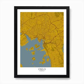 Oslo Yellow Blue Póster