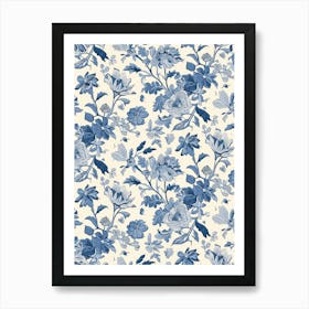 Petal Delight London Fabrics Floral Pattern 1 Art Print