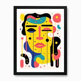 Overload Geometric Face 2 Art Print