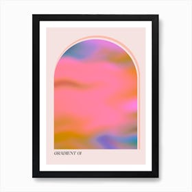 Gradient 1 - arched pink abstract Art Print