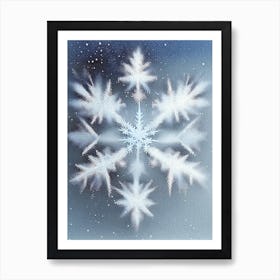 Diamond Dust, Snowflakes, Rothko Neutral Art Print