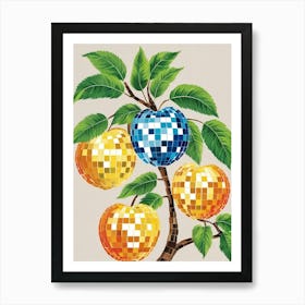 Apple Tree With Disco Balls Art Print