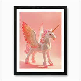 Toy Unicorn With Wings Pastel 1 Art Print
