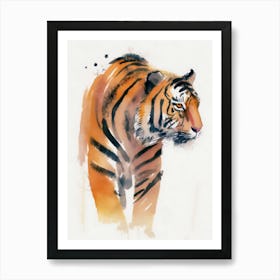 Tiger Watercolor Painting 1 Art Print