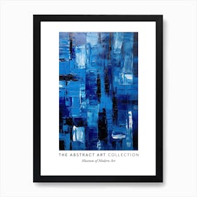 Blue Texture Abstract 4 Exhibition Poster Art Print