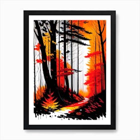 Autumn In The Woods 4 Art Print