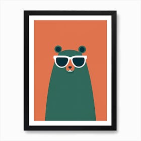 Bear In Sunglasses Art Print