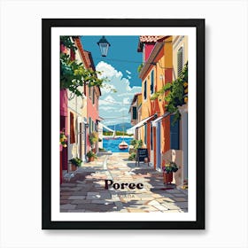 Porec Croatia Summer Digital Travel Art Art Print