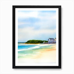 Ocean City Beach 2, Maryland Watercolour Art Print