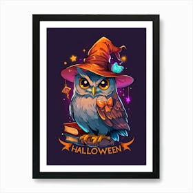 Halloween Owl 2 Art Print