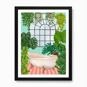 Plant Lady Bathroom Art Print