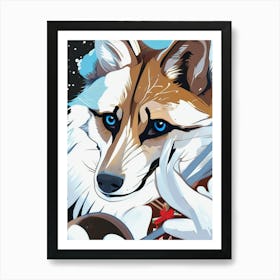 Wolf In Snow Art Print