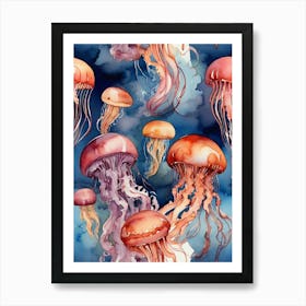 Jellyfish Pattern 1 Art Print